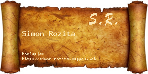 Simon Rozita névjegykártya